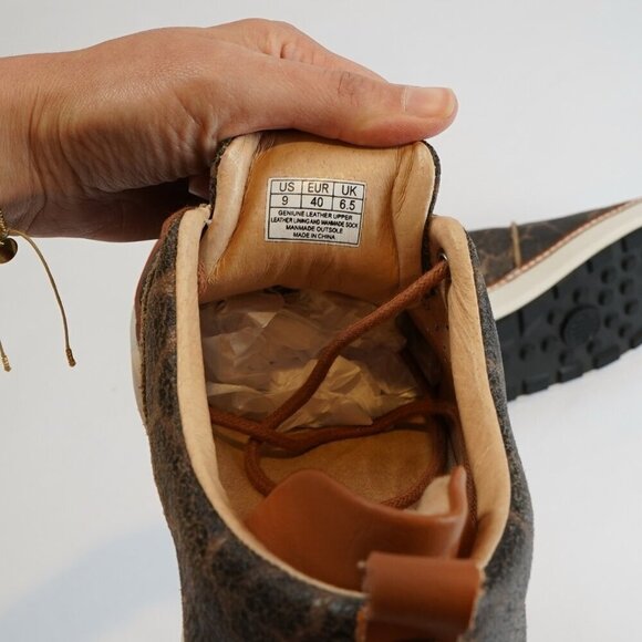 Harmony 783 Giraffe Print Leather Classic Walker Luxe Grounding Shoes - Size 9 - Picture 6 of 7